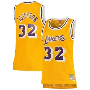 Elegante Fantastico Cool Magic Johnson Los Angeles Lakers Women's 1984/85 Hardwood Classics Swingman Jersey Gold  per i veri fan