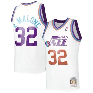 Elegante Incantevole Duraturo Karl Malone Utah Jazz 1991/92 Hardwood Classics Reload 3.0 Swingman Jersey White  per i veri fan