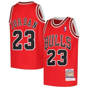Elegante Meraviglioso Cool Michael Jordan Chicago Bulls Youth Hardwood Classics 1997/98 Authentic Jersey Red  per i veri fan