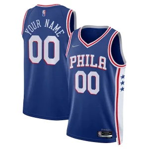 Elegante Philadelphia 76ers Nike 2021/22 Diamond Swingman Custom Jersey Icon Edition Royal  per i veri fan