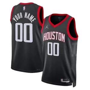 Elegante Prestigioso Houston Rockets Jordan Brand Unisex 2022/23 Swingman Custom Jersey Statement Edition Black  per i veri fan