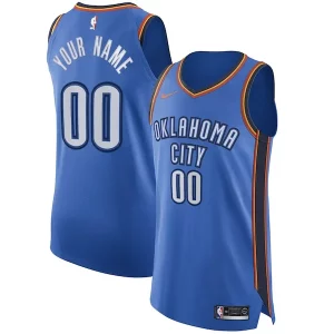 Elegante Sofisticato Oklahoma City Thunder Nike Authentic Custom Jersey Blue Icon Edition  per i veri fan