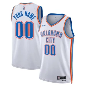 Fantastico Attraente Oklahoma City Thunder Nike Unisex Swingman Custom Jersey White Association Edition  per i veri fan