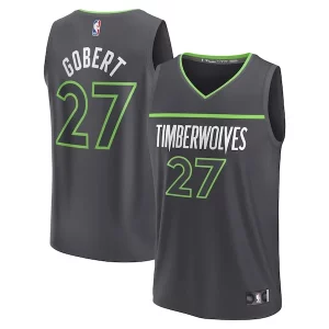 Fantastico Classico Rudy Gobert Minnesota Timberwolves Fast Break Replica Player Jersey Statement Edition Black  per i veri fan