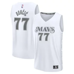 Fantastico Comodo Luka Dončić Dallas Mavericks Youth 2024/25 Fast Break Player Jersey City Edition White  per i veri fan
