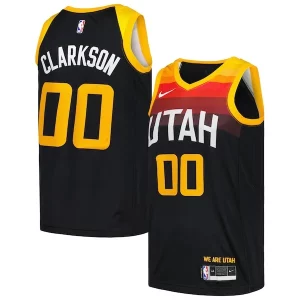 Fantastico Eccezionale Jordan Clarkson Utah Jazz Nike Swingman Player Jersey City Edition Black  per i veri fan