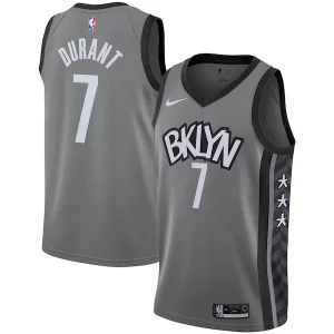Fantastico Kevin Durant Brooklyn Nets Nike 2019/2020 Swingman Jersey Statement Edition Gray  per i veri fan