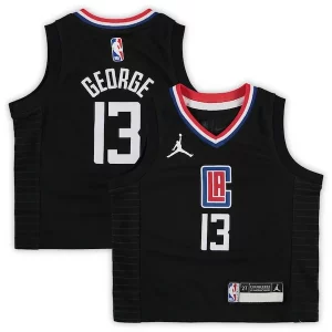 Fantastico Meraviglioso Paul George LA Clippers Jordan Brand Toddler 2020/21 Jersey Black Statement Edition  per i veri fan