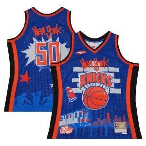 Fantastico New York Knicks x Tats Cru Hardwood Classics Fashion Jersey Blue  per i veri fan