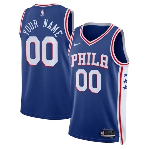 Fantastico Philadelphia 76ers Nike Unisex 2022/23 Swingman Custom Jersey Royal Icon Edition  per i veri fan