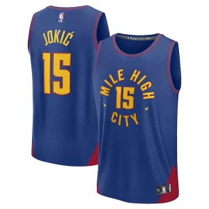 Cool Nikola Jokic Denver Nuggets Fast Break Replica Player Jersey Statement Edition Blue  per i veri fan