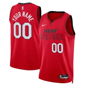 Fantastico Sofisticato Classico Miami Heat Nike Unisex 2024/25 Custom Swingman Jersey City Edition Red  per i veri fan