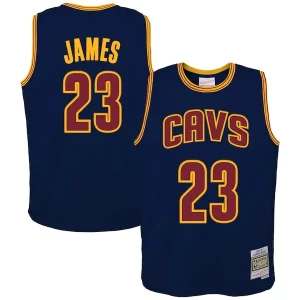 Fantastico Trendy Incantevole LeBron James Cleveland Cavaliers Youth 2008/09 Hardwood Classics Swingman Jersey Navy  per i veri fan