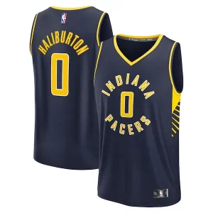 Fantastico Tyrese Haliburton Indiana Pacers Youth Fast Break Replica Player Jersey Icon Edition Navy  per i veri fan