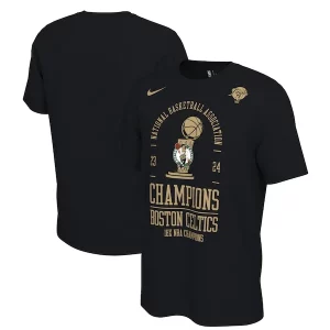 Fascinante Carino Meraviglioso Boston Celtics Nike 18 Time NBA Finals Champions Locker Room T Shirt Black  per i veri fan