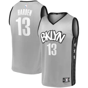 Fascinante Meraviglioso James Harden Brooklyn Nets Fast Break Replica Jersey Charcoal Statement Edition/White  per i veri fan