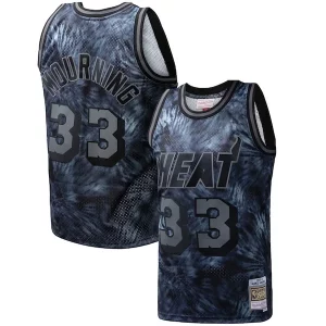 Fascinante Moderno Alonzo Mourning Miami Heat Hardwood Classics 1996/97 Tie Dye Swingman Jersey Black  per i veri fan
