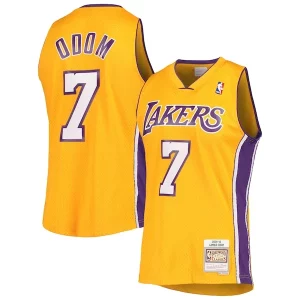 Fascinante Moderno Classico Lamar Odom Los Angeles Lakers 2001/02 Hardwood Classics Swingman Jersey Gold  per i veri fan