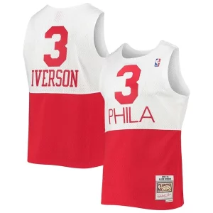 Fascinante Ottimo Allen Iverson Philadelphia 76ers 2003/2004 Hardwood Classics Swingman Jersey White/Red  per i veri fan