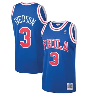 Gorgeous Accattivante Allen Iverson Philadelphia 76ers 1996/97 Hardwood Classics Swingman Jersey Royal  per i veri fan