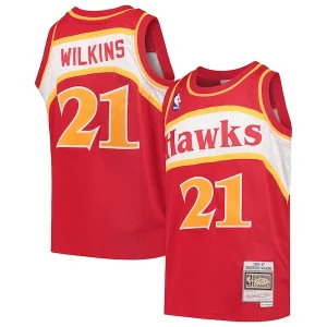 Gorgeous Dominique Wilkins Atlanta Hawks Youth 1986/87 Hardwood Classics Swingman Throwback Jersey Red  per i veri fan