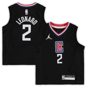 Gorgeous Eccezionale Kawhi Leonard LA Clippers Jordan Brand Preschool 2020/21 Fast Break Replica Jersey Statement Edition Black  per i veri fan