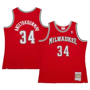 Gorgeous Giannis Antetokounmpo Milwaukee Bucks 2014/15 Hardwood Classics Swingman Jersey Red  per i veri fan