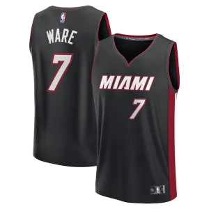 Gorgeous Kel'el Ware Miami Heat Fast Break Replica Player Jersey Icon Edition Black  per i veri fan