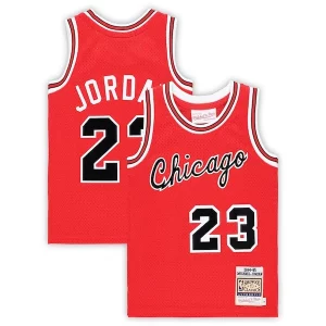 Gorgeous Michael Jordan Chicago Bulls Preschool Hardwood Classics 1984/85 Authentic Swingman Jersey Red  per i veri fan