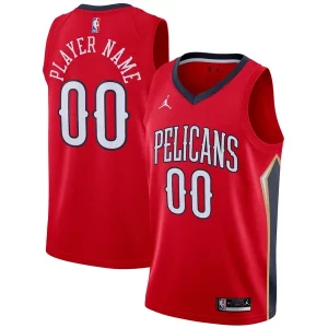 Gorgeous New Orleans Pelicans Jordan Brand Swingman Custom Jersey Statement Edition Red  per i veri fan