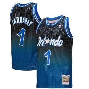 Gorgeous Penny Hardaway Orlando Magic 1994/95 Hardwood Classics Fadeaway Swingman Player Jersey Royal/Black  per i veri fan