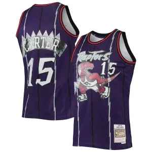 Gorgeous Resistente Vince Carter Toronto Raptors 1998/99 Hardwood Classics NBA 75th Anniversary Diamond Swingman Jersey Purple  per i veri fan