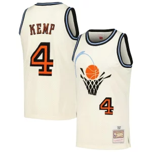 Gorgeous Shawn Kemp Cleveland Cavaliers Chainstitch Swingman Jersey Cream  per i veri fan