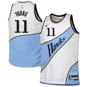 Gorgeous Trae Young Atlanta Hawks Nike Youth 2024/25 Swingman Player Jersey City Edition White  per i veri fan