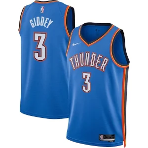 Gorgeous Trendy Pratico Josh Giddey Oklahoma City Thunder Nike Unisex Swingman Jersey Icon Edition Blue  per i veri fan