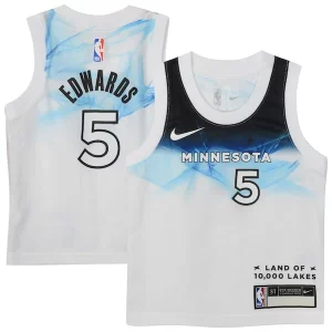 Gorgeous Trendy Raffinato Anthony Edwards Minnesota Timberwolves Nike Toddler 2024/25 Swingman Player Jersey City Edition White  per i veri fan