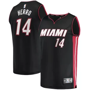 Gorgeous Tyler Herro Miami Heat Fast Break Replica Jersey Icon Edition Black  per i veri fan