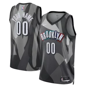 Incantevole Attraente Brooklyn Nets Nike Unisex 2024/25 Custom Swingman Jersey City Edition Gray  per i veri fan