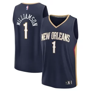 Moderno Prestigioso Accattivante Zion Williamson New Orleans Pelicans Youth Fast Break Replica Player Jersey Icon Edition Navy  per i veri fan