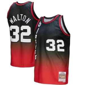 Incantevole Bill Walton Portland Trail Blazers 1976/77 Hardwood Classics Fadeaway Swingman Player Jersey Red/Black  per i veri fan