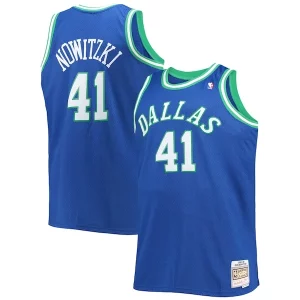 Incantevole Dirk Nowitzki Dallas Mavericks Big & Tall 1998/99 Hardwood Classics Swingman Jersey Blue  per i veri fan