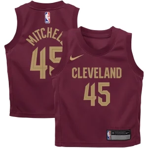 Incantevole Donovan Mitchell Cleveland Cavaliers Nike Toddler Swingman Player Jersey Icon Edition Wine  per i veri fan