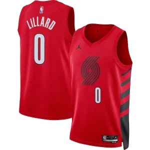Incantevole Fantastico Pratico Damian Lillard Portland Trail Blazers Jordan Brand Unisex Swingman Jersey Statement Edition Red per i veri fan