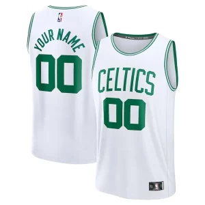 Incantevole Boston Celtics Fast Break Custom Jersey Association Edition White/Kelly Green/Black  per i veri fan