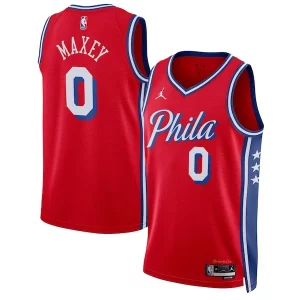 Incantevole Moderno Tyrese Maxey Philadelphia 76ers Jordan Brand Unisex Swingman Jersey Statement Edition Red  per i veri fan