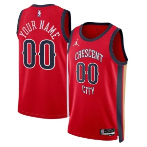Robusto Carino Elegante New Orleans Pelicans Jordan Brand Unisex Swingman Custom Jersey Red Statement Edition  per i veri fan