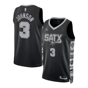 Magnifico Keldon Johnson San Antonio Spurs Jordan Brand Unisex Swingman Jersey Statement Edition Black  per i veri fan