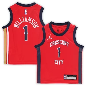 Incantevole Zion Williamson New Orleans Pelicans Jordan Brand Preschool 2022/23 Replica Jersey Statement Edition Red  per i veri fan