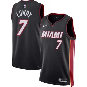 Lussuoso Cool Kyle Lowry Miami Heat Nike Unisex Swingman Jersey Icon Edition Black  per i veri fan