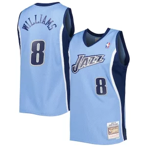 Lussuoso Deron Williams Utah Jazz 2001/02 Hardwood Classics Swingman Jersey Blue  per i veri fan